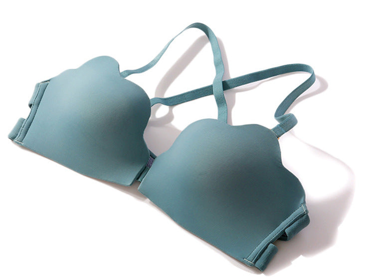 Strapless Bra Stickers Non-Slip Gather Front Buckle No Rims Invisible Underwear Thin Bras