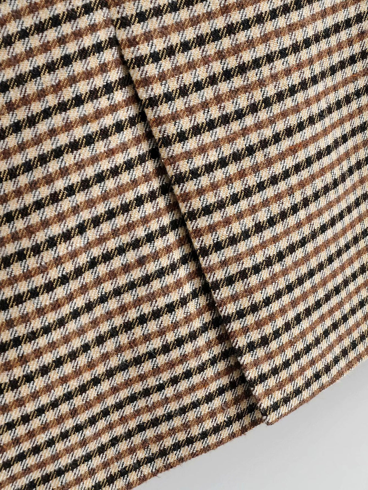 Single-breasted Houndstooth Coat Blazer Skirt Two-piece Suit