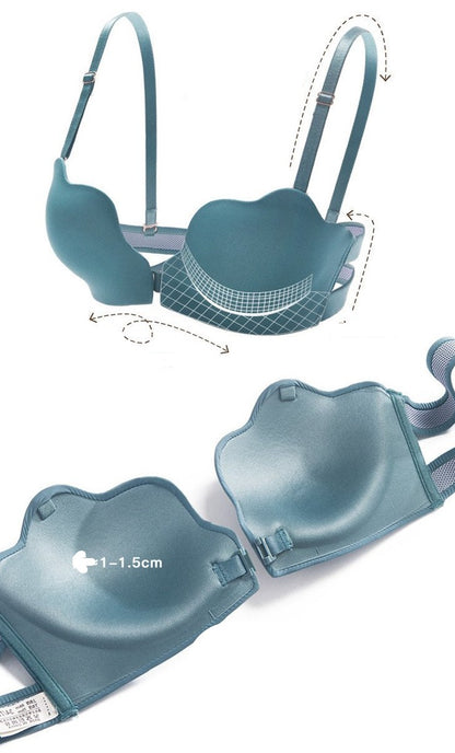 Strapless Bra Stickers Non-Slip Gather Front Buckle No Rims Invisible Underwear Thin Bras