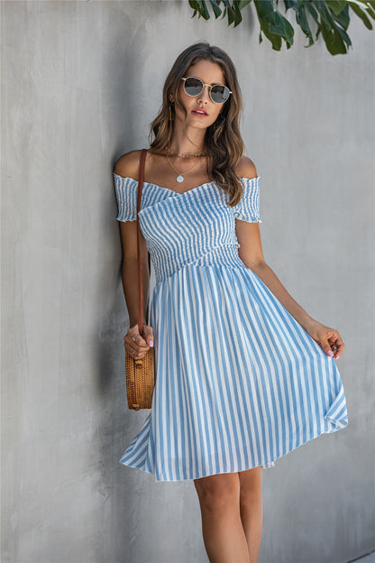 Copy of Fringe Off The Shoulder Strapless Mini Dresses