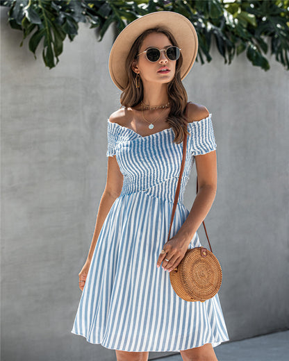 Fringe Off The Shoulder Strapless Mini Dresses