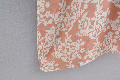 Batwing Sleeve V-neck Split Floral Maxi Dresses