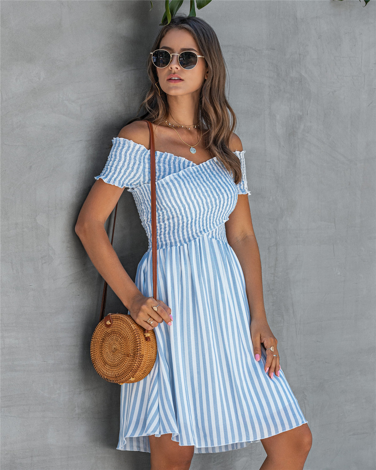 Fringe Off The Shoulder Strapless Mini Dresses