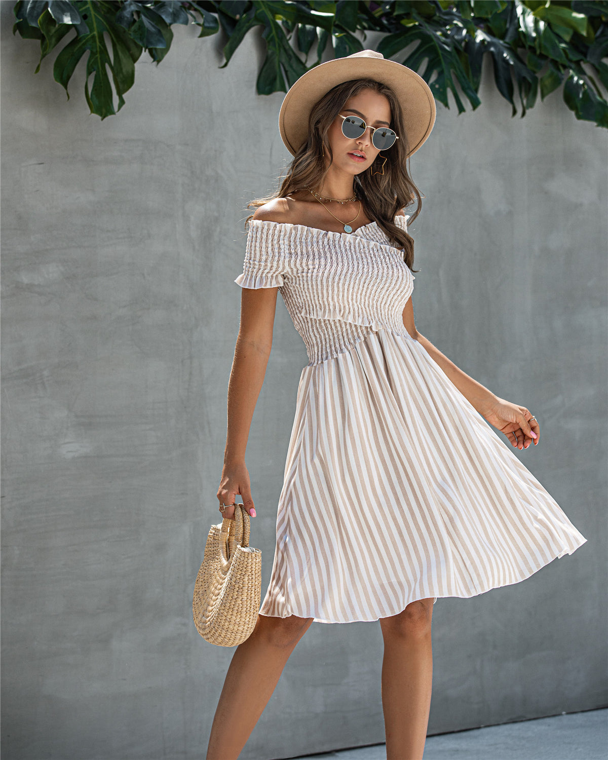Copy of Fringe Off The Shoulder Strapless Mini Dresses