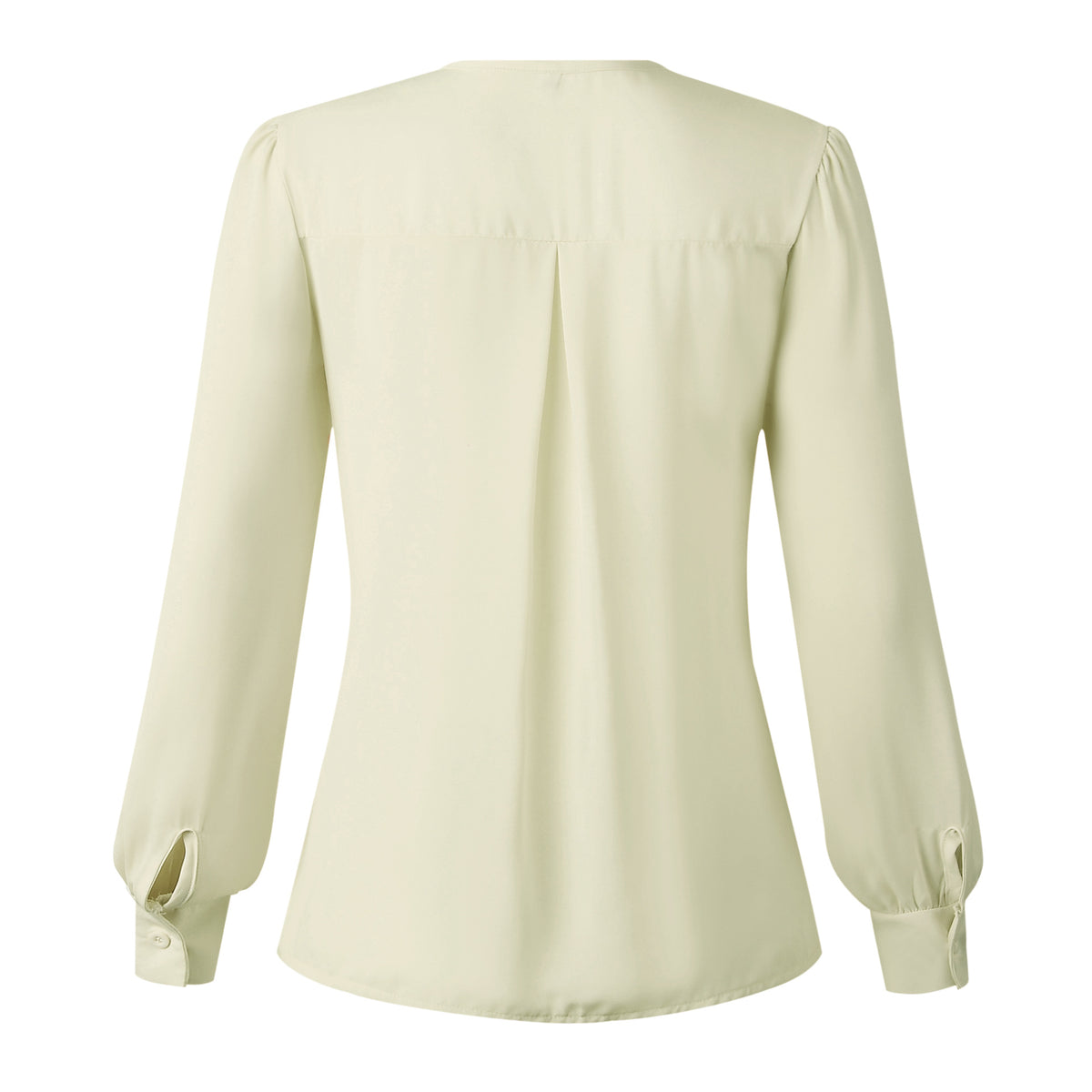 Single-breasted V-neck Long Sleeve Shirt