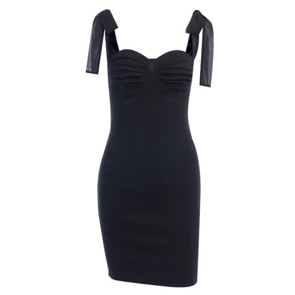 Bowknot Lace-up Strappy Sleeveless Party Bodycon Mini Dresses
