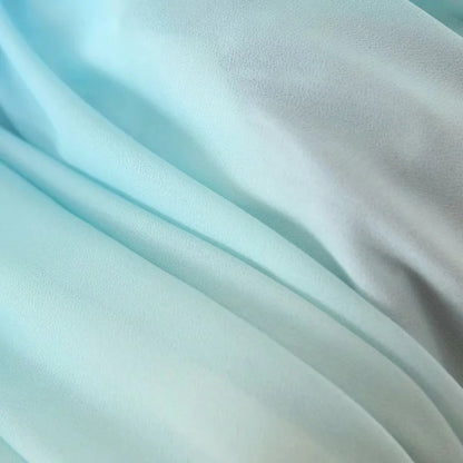 Rainbow Deep V Long Sleeve Gradient Vacation Maxi Dresses