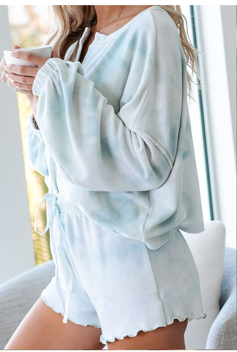 Tie-Dye Two-piece T-Shirt Shorts Loungewear