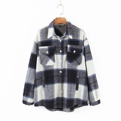 Contrast Single-breasted Lattice Pocket Cardigan Coat