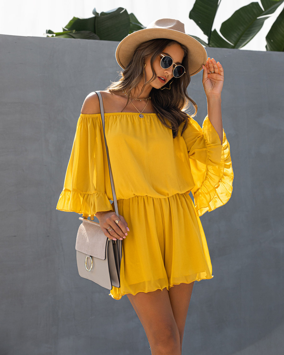 Off Shoulder Flounces Elasticated Jumpsuit Rompers