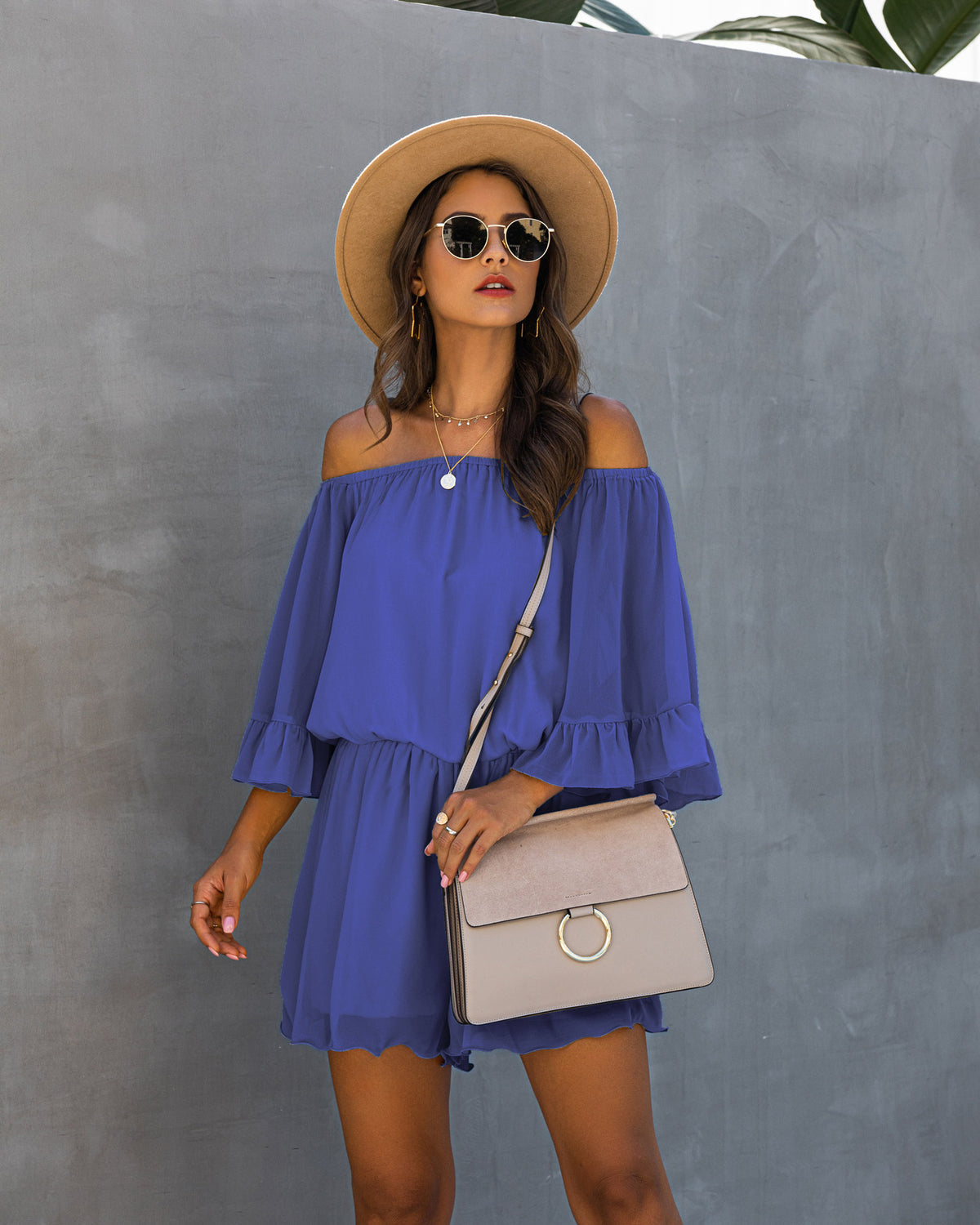 Off Shoulder Flounces Elasticated Jumpsuit Rompers