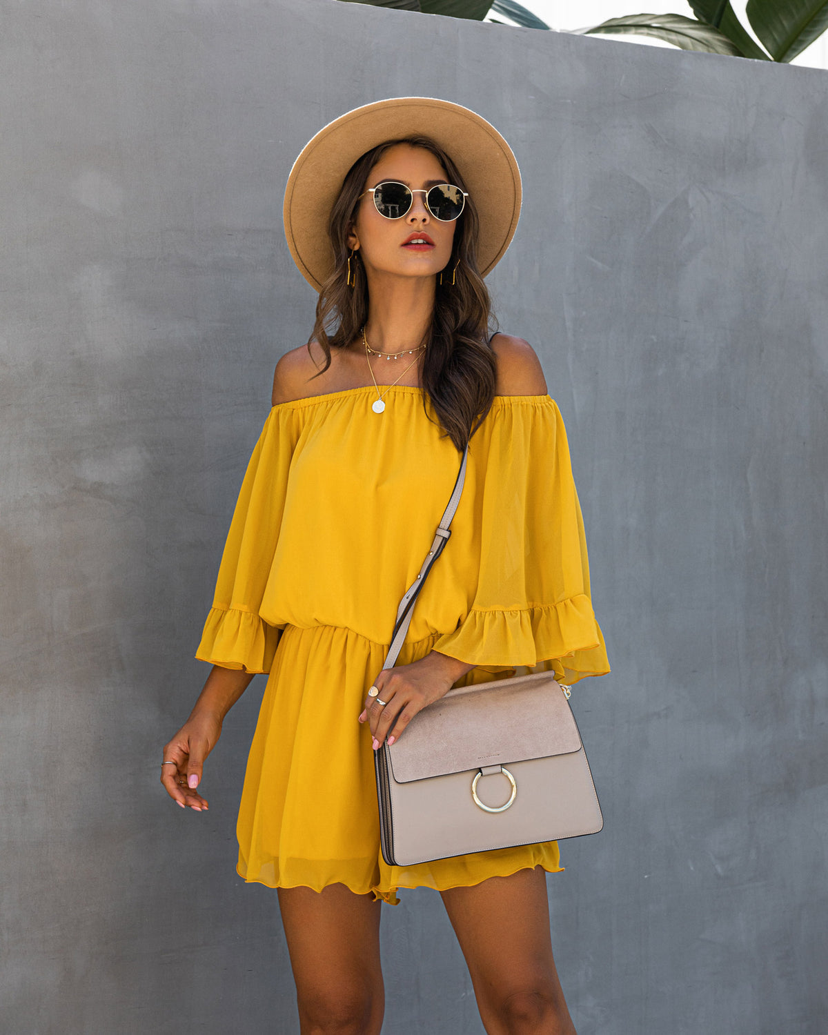 Off Shoulder Flounces Elasticated Jumpsuit Rompers