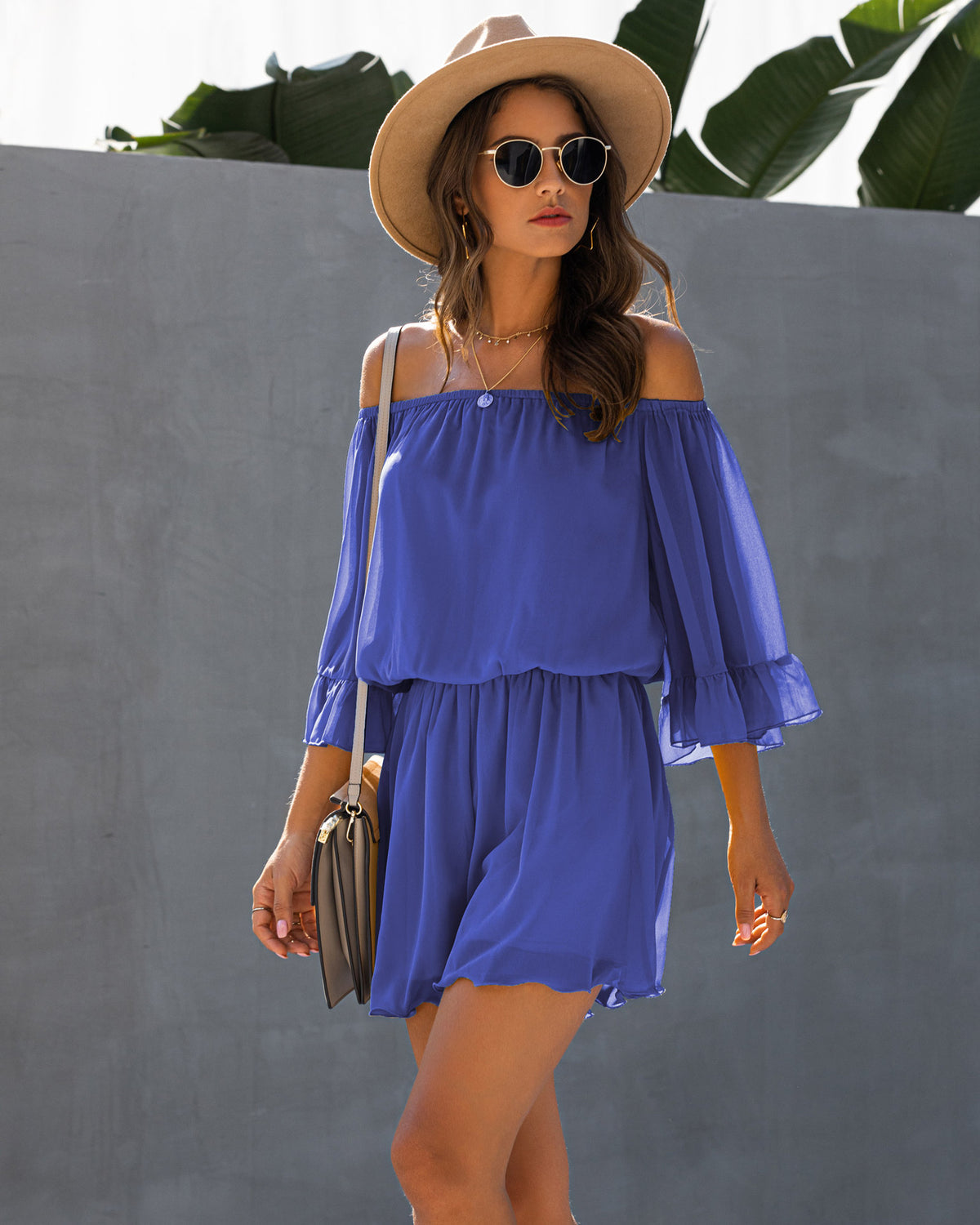 Off Shoulder Flounces Elasticated Jumpsuit Rompers