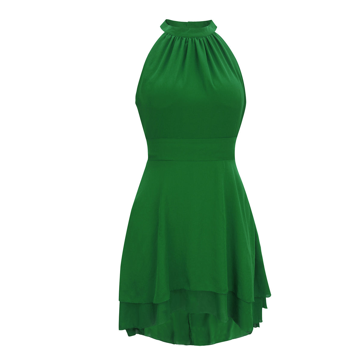 Elegant Halter Backless Irregular Hem Mini Dresses