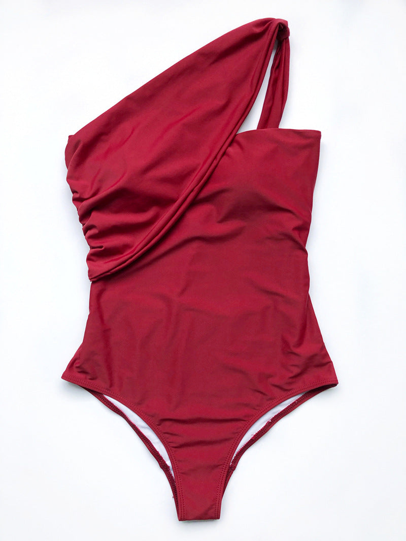 One-shoulder One-piece Swimwear