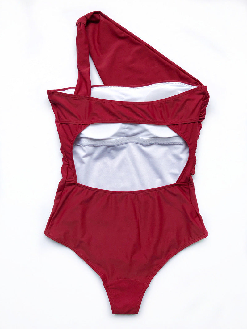 One-shoulder One-piece Swimwear