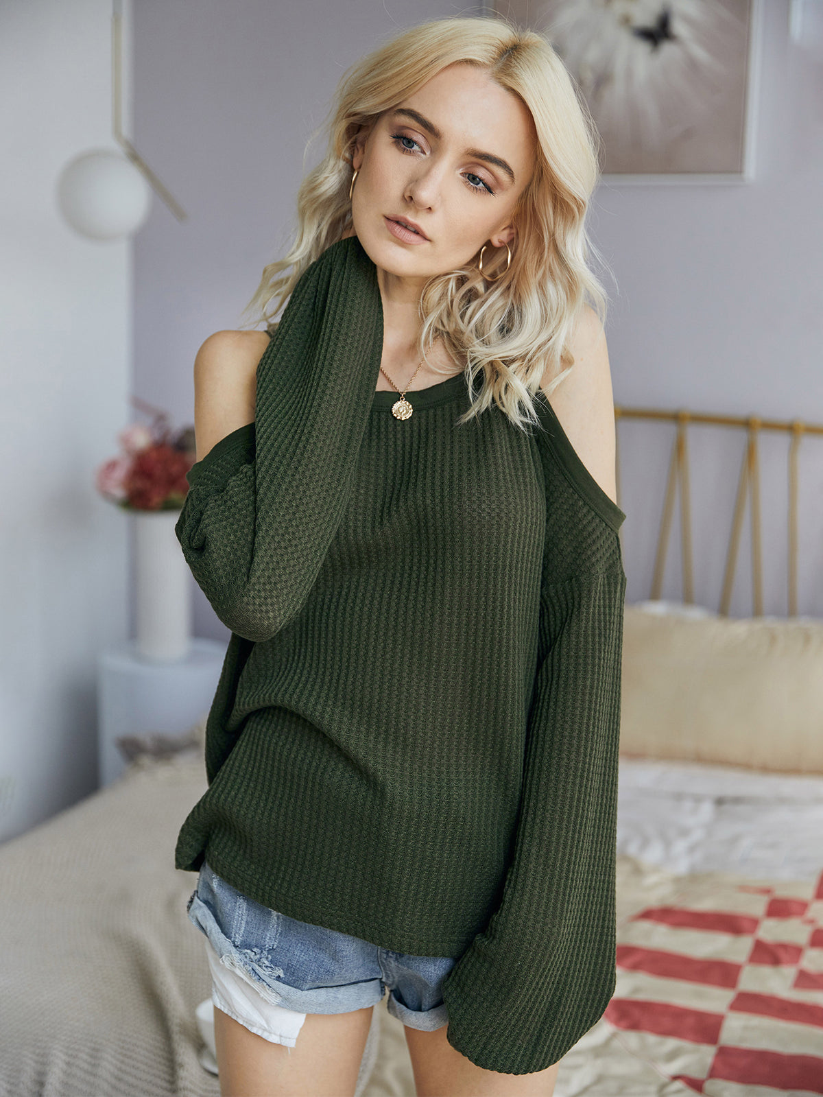 Suspenders One Shoulder Tops Knit Shirt