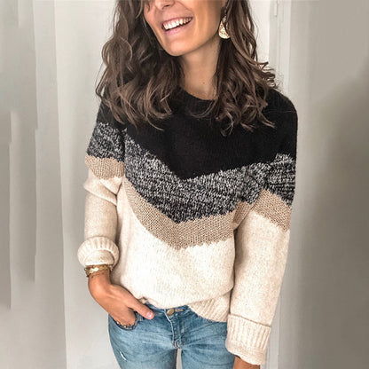 Casual Contrast Casual Knitted Sweater