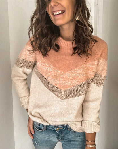 Casual Contrast Casual Knitted Sweater