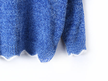V-neck Ruffle Collar Knit Sweaters