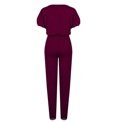 Casual Puff Bubble Sleeves Lace-up Loungewear Two-piece Set