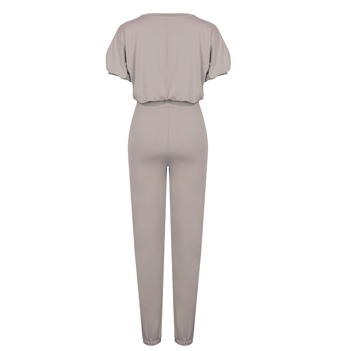 Casual Puff Bubble Sleeves Lace-up Loungewear Two-piece Set