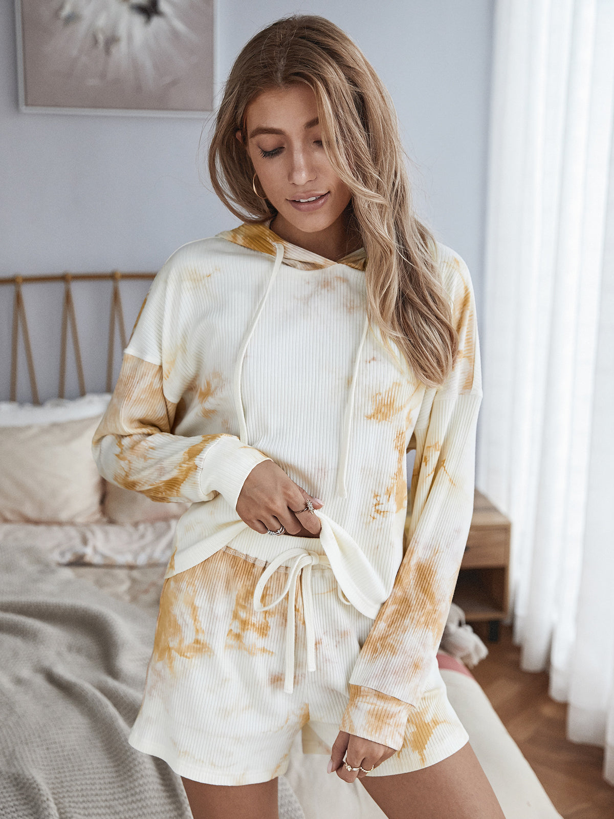 Casual Tie Dye Casual Loungewear Long Sleeve Two-piece
