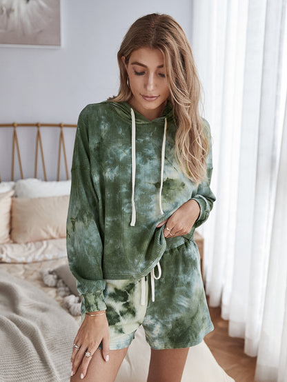 Casual Tie Dye Casual Loungewear Long Sleeve Two-piece