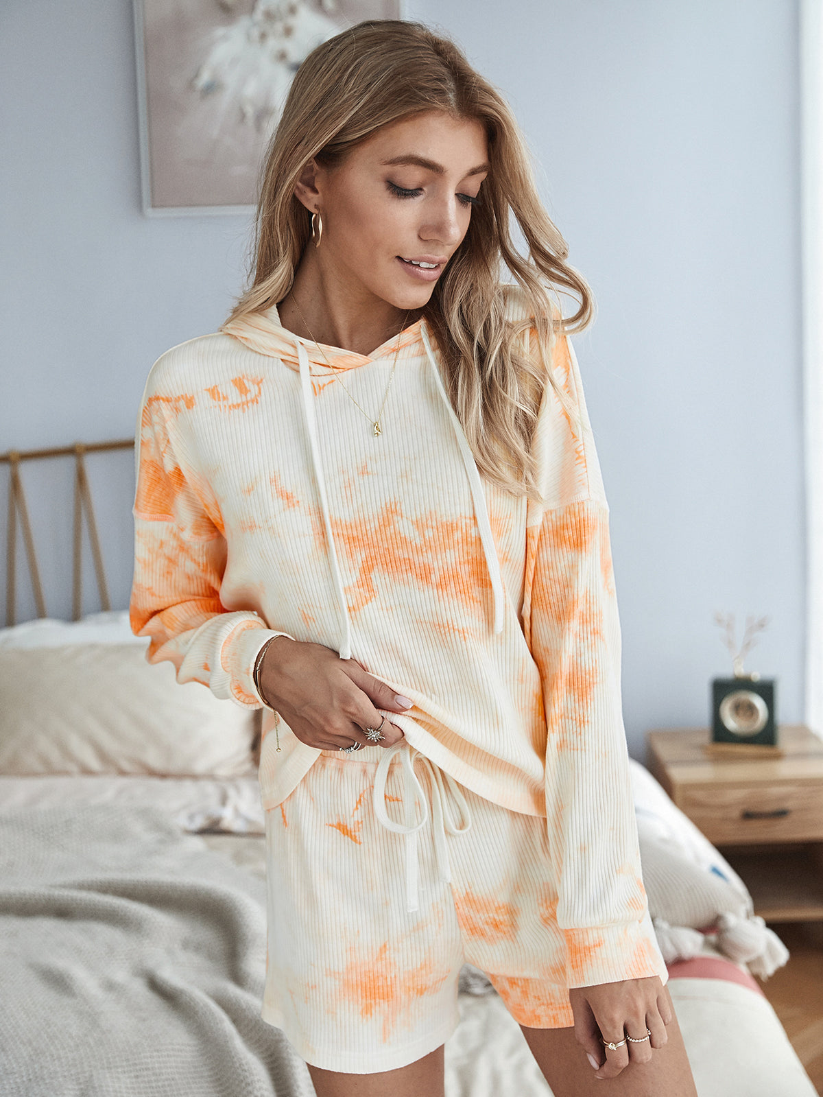 Casual Tie Dye Casual Loungewear Long Sleeve Two-piece
