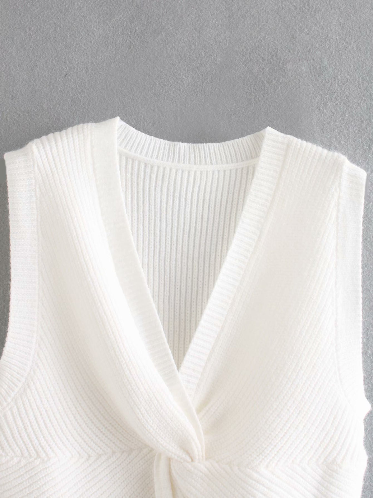 Knit Tie Knot Crop Camis Tank Tops Sweaters