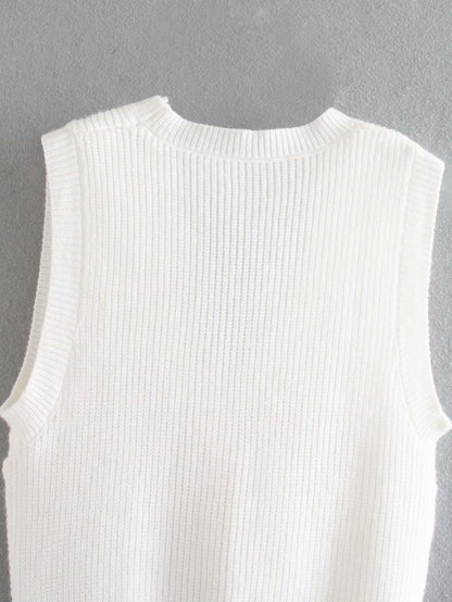 Knit Tie Knot Crop Camis Tank Tops Sweaters