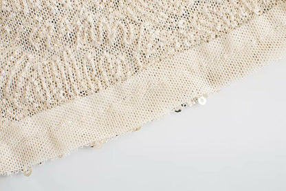 Sequins V-neck Pleated Elastic Waist Mini Dresses