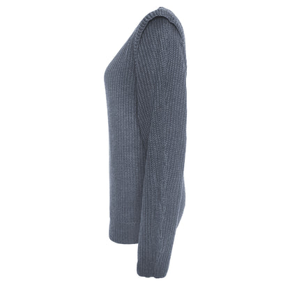 Wide Round Collar Splicing Knit Sweaters