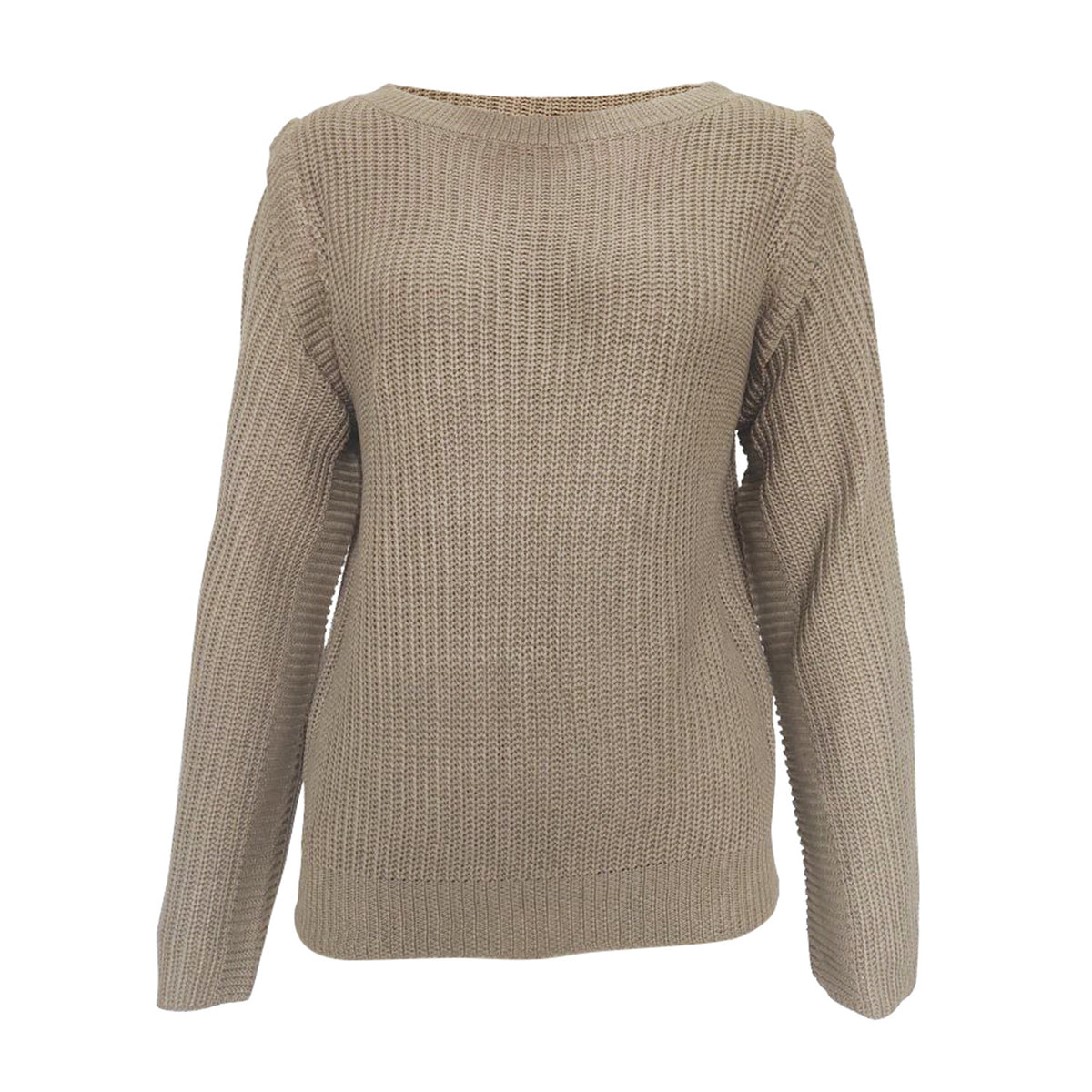 Wide Round Collar Splicing Knit Sweaters