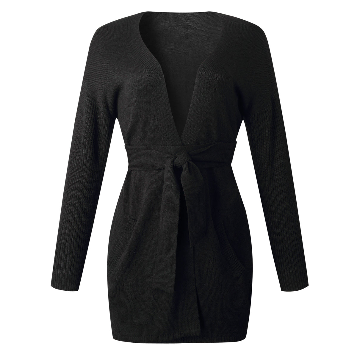 V-neck Bow Tie Knit Cardigans