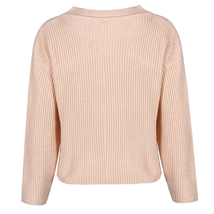 Casual Office Style Bowknot Knitting Sweater