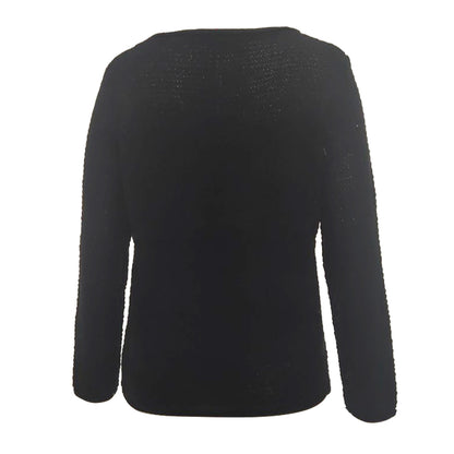 Wide Round Collar Splicing Knit Sweaters