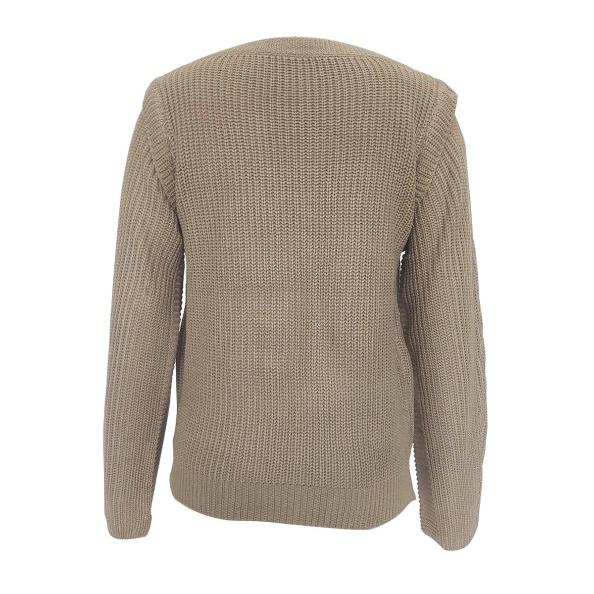 Wide Round Collar Splicing Knit Sweaters