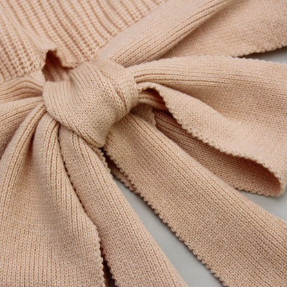 Casual Office Style Bowknot Knitting Sweater