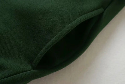 Oversize Embroidery Letter Round Collar Sweatshirts