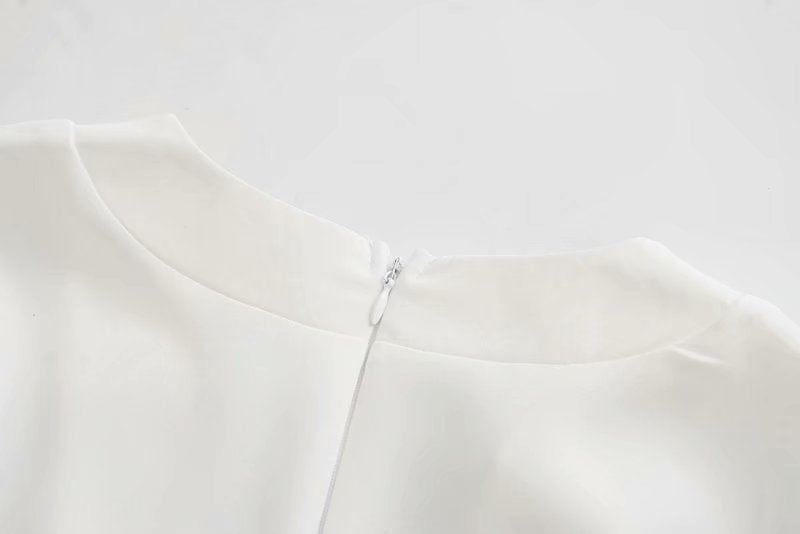V-neck Tie-Back Slit Splicing Midi Dresses