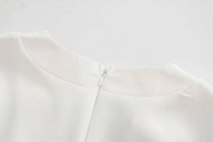 V-neck Tie-Back Slit Splicing Midi Dresses