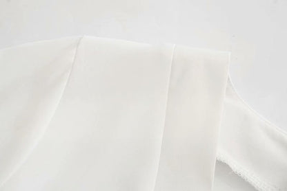 V-neck Tie-Back Slit Splicing Midi Dresses