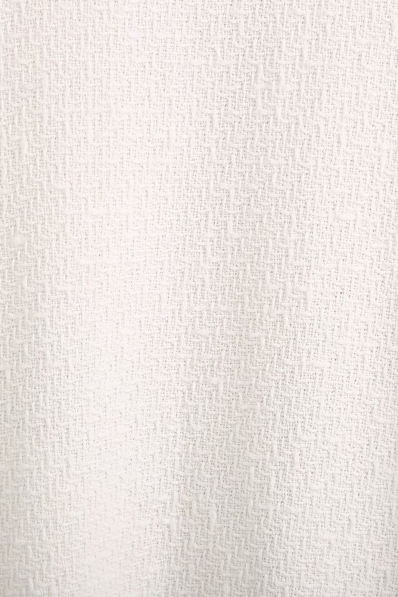 White Lapel Single-breasted Pocket Button Shirt Outerwear