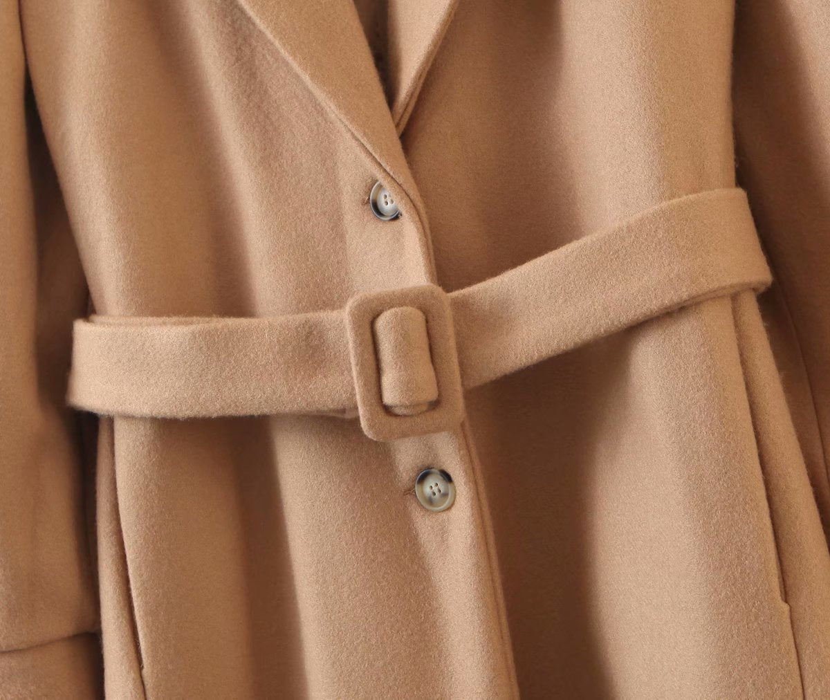 Bubbles Puff Sleeve Single-breasted Lapel Lace-up Coat
