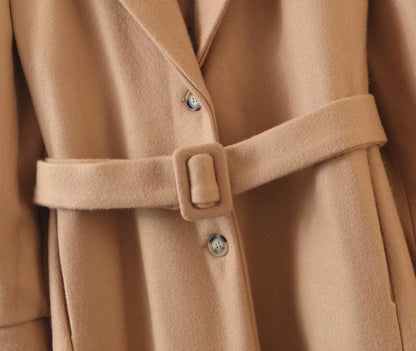 Bubbles Puff Sleeve Single-breasted Lapel Lace-up Coat