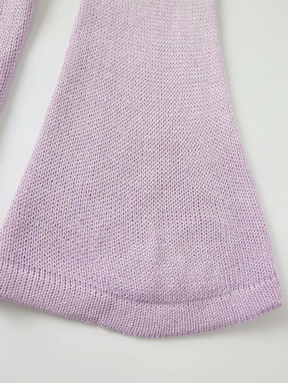 Flared Sleeves Tie Knitting Tops Shorts Two-piece Set