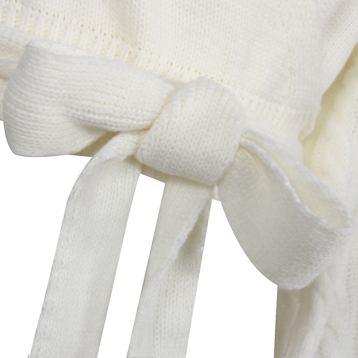 Lantern Sleeve Bow Tie Knitting Sweaters