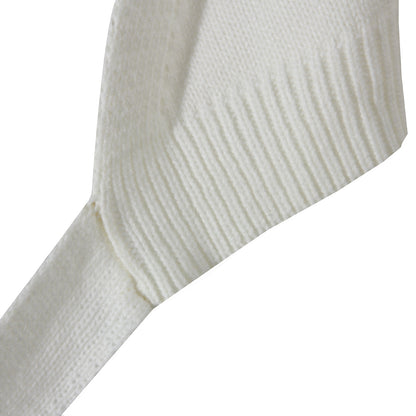 Lantern Sleeve Bow Tie Knitting Sweaters