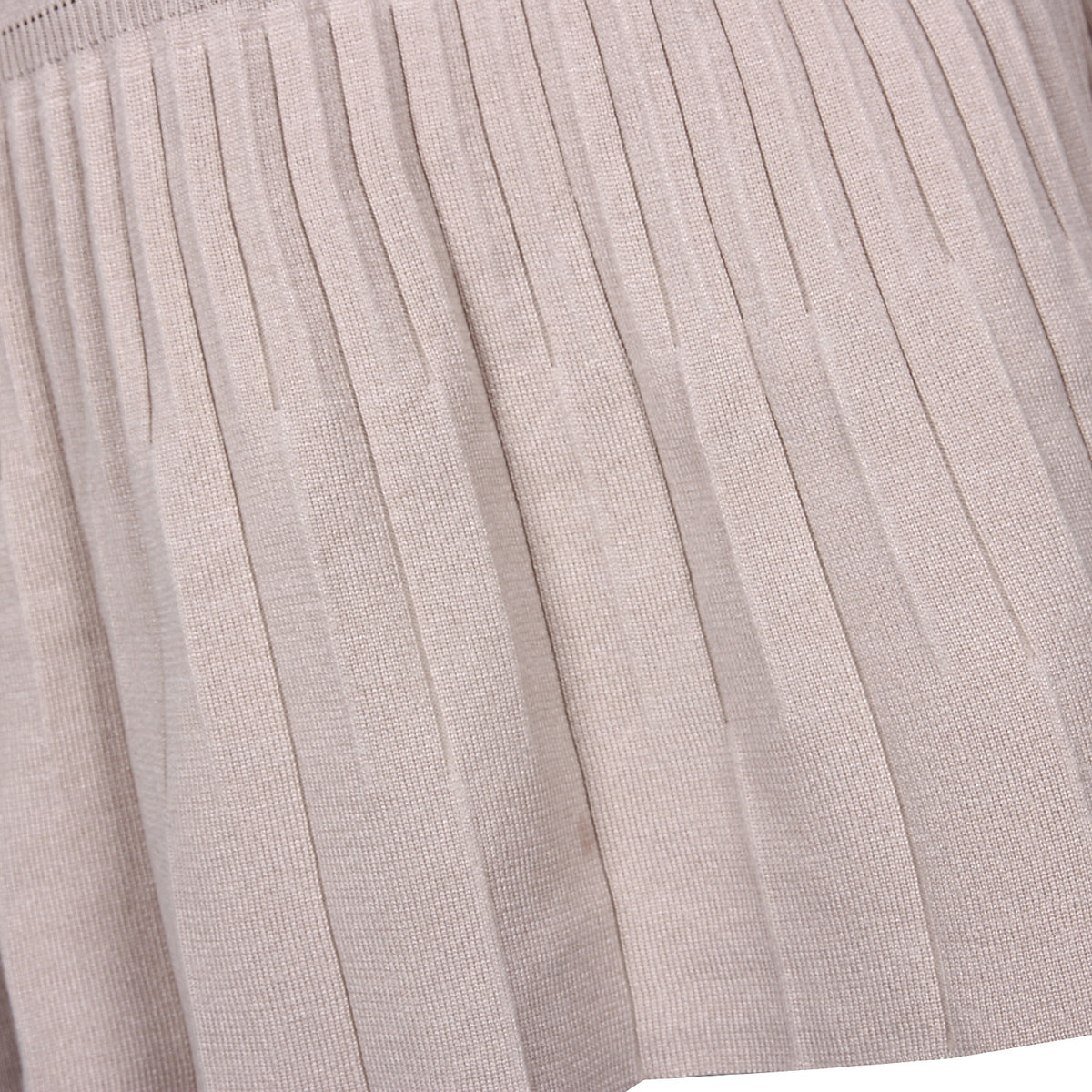 High-collared Ruffled Knit Pleated Sweater Mini Dresses